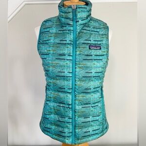 Patagonia Women's Down Sweater Vest Puffer Goose
Down Fill Elwha Ikat Size Small